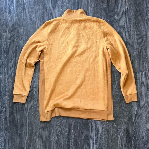 New Anybody Fleeced French Terry Pullover with Buttons in Spiced Ginger - xs​​ - Picture 8 of 8